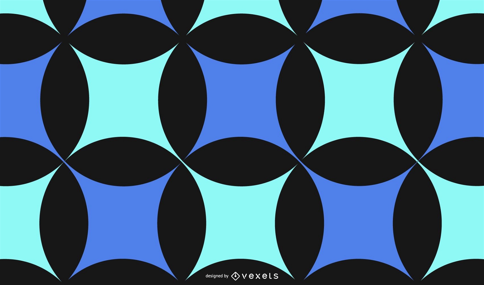 Abstract Blue Black Pattern Background