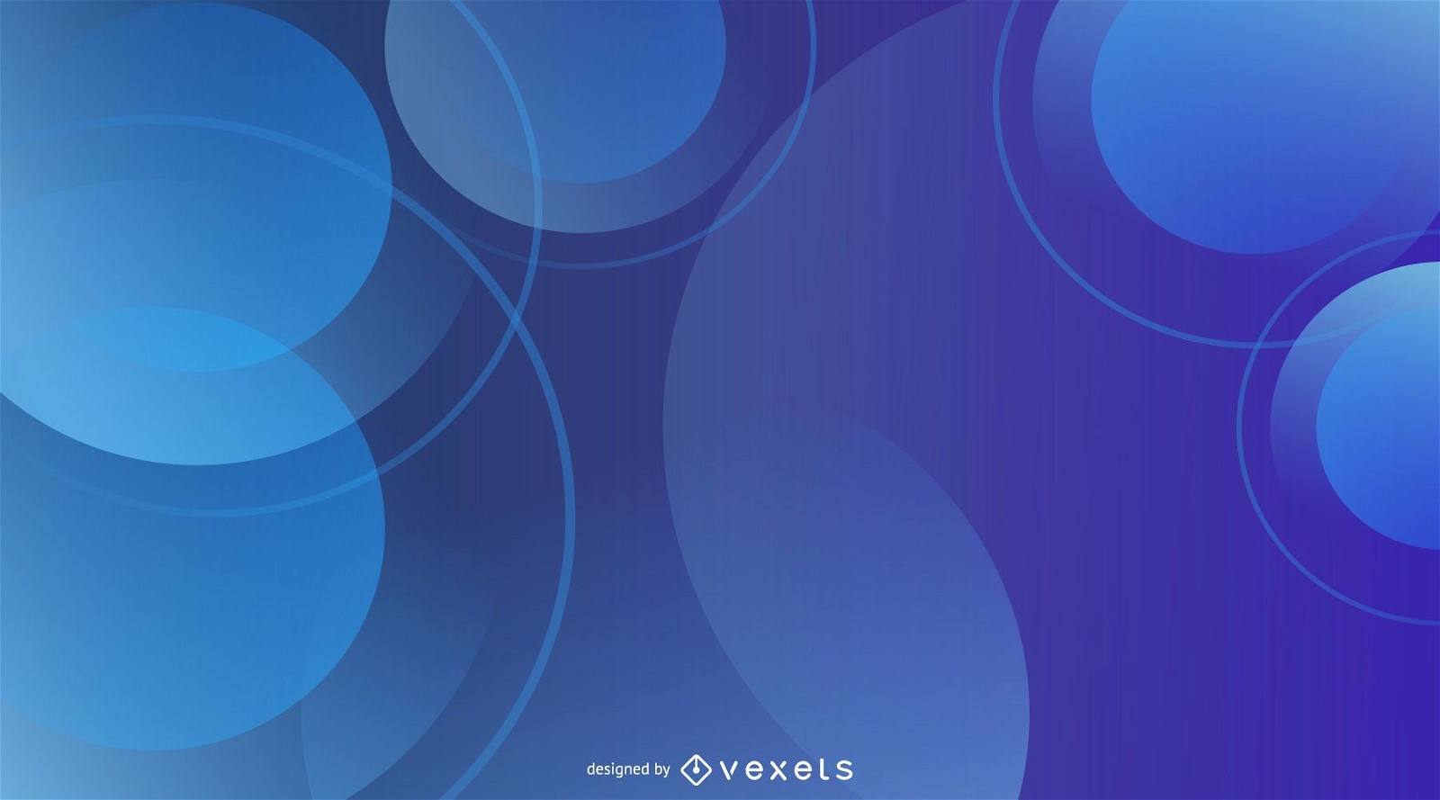 Blue Circular Patterned Background