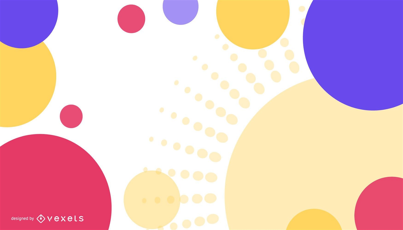 Colorful circles geometric background design