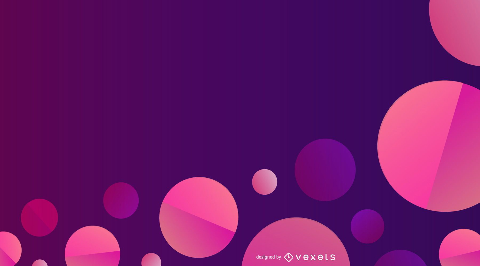 Design de fundo roxo de círculos e pontos