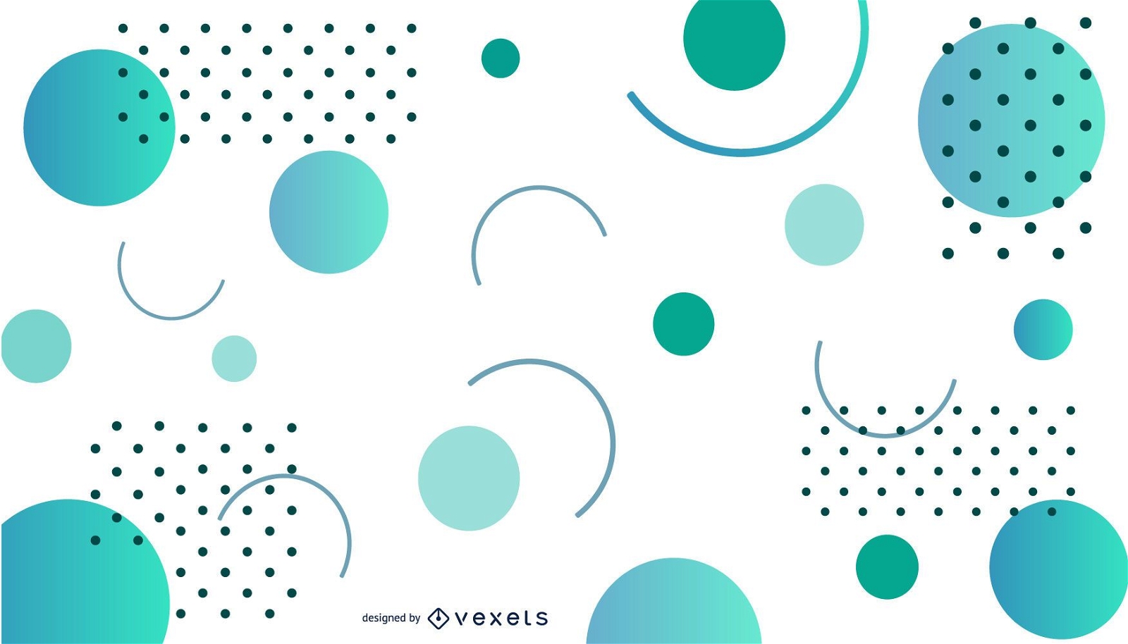 Abstract shapes and circles background design