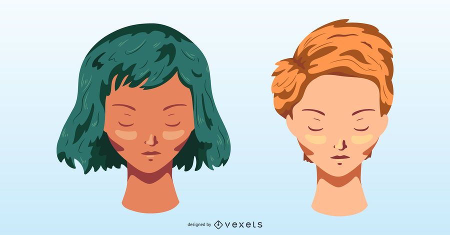 Young Girls Head Vector Young Girls Head Vector
