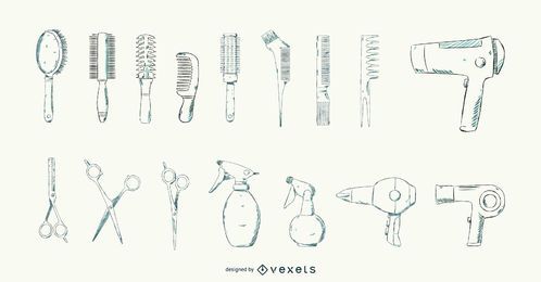 Diseño de trazo de herramientas de peluquería