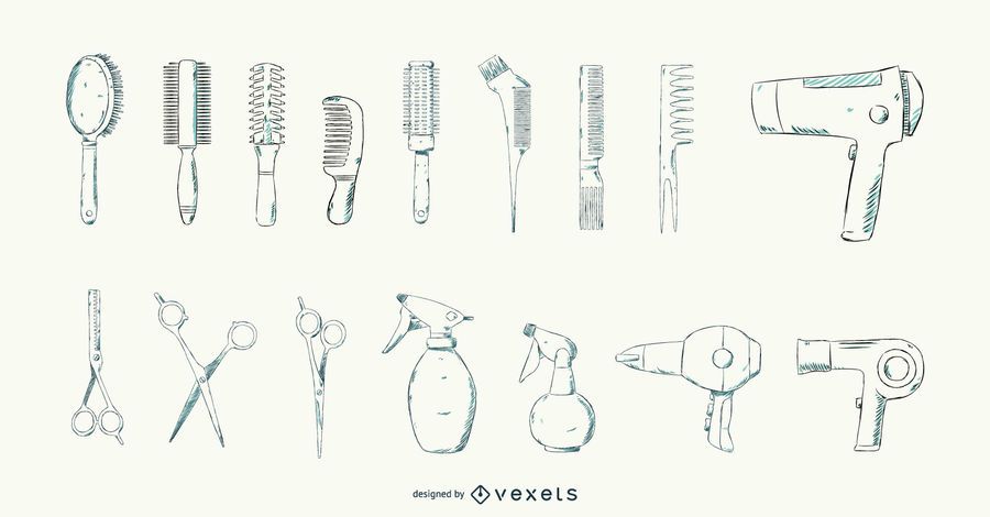 Peluquería Herramientas Diseño De Trazo Peluquería Herramientas Diseño De Trazo