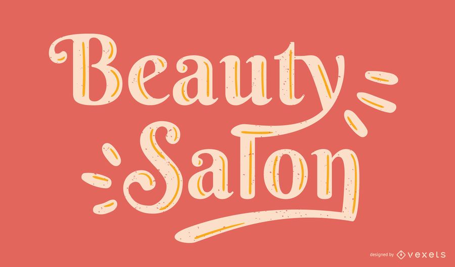 Beauty Salon Lettering Vector Beauty Salon Lettering Vector