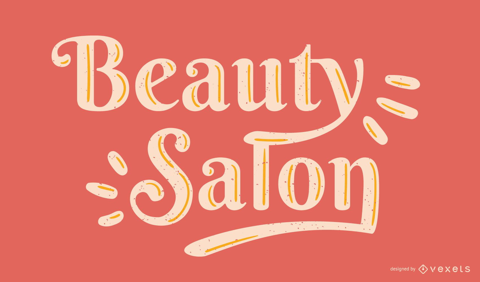 Beauty Salon Lettering Vector