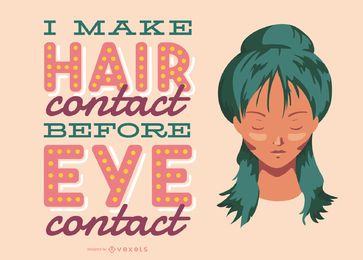 Diseño de letras de belleza para el cabello