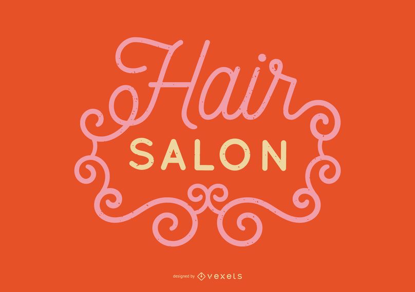 Hair Salon Lettering Design Hair Salon Lettering Design