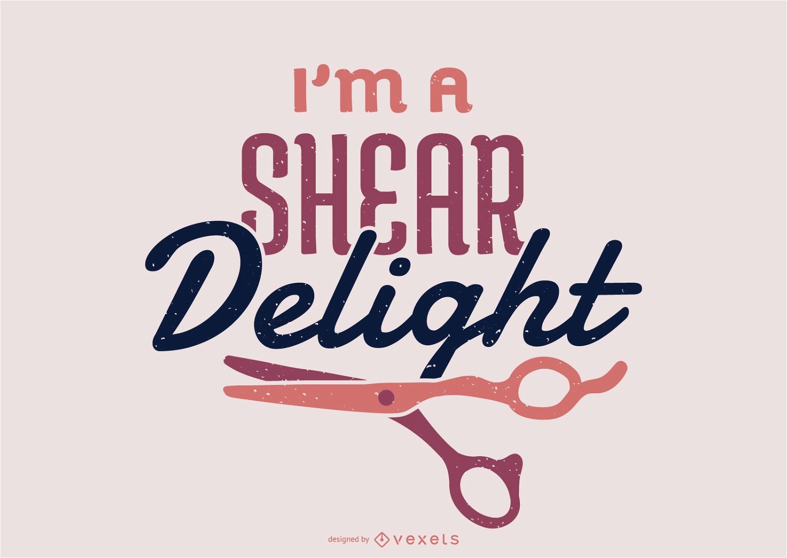I'm a Shear Delight Lettering Design
