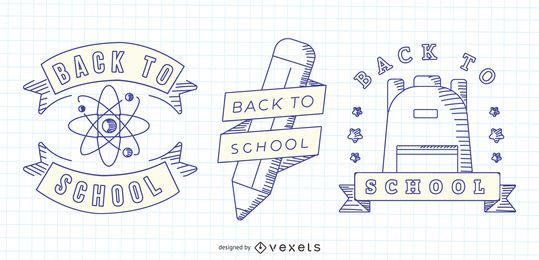Conjunto de vectores de regreso a la escuela