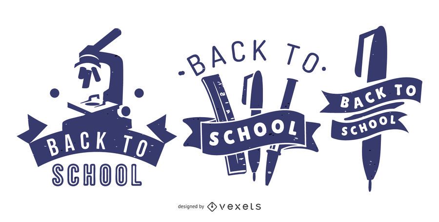 De volta à escola Banners gráficos De volta à escola Banners gráficos