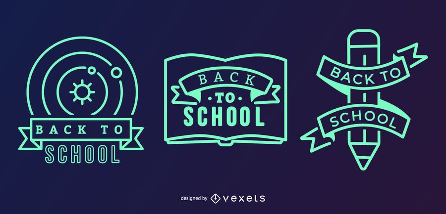 Black Green School Label Set Black Green School Label Set