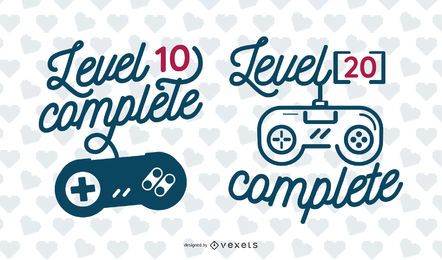 Nivel completo diseño de letras Nivel completo diseño de letras