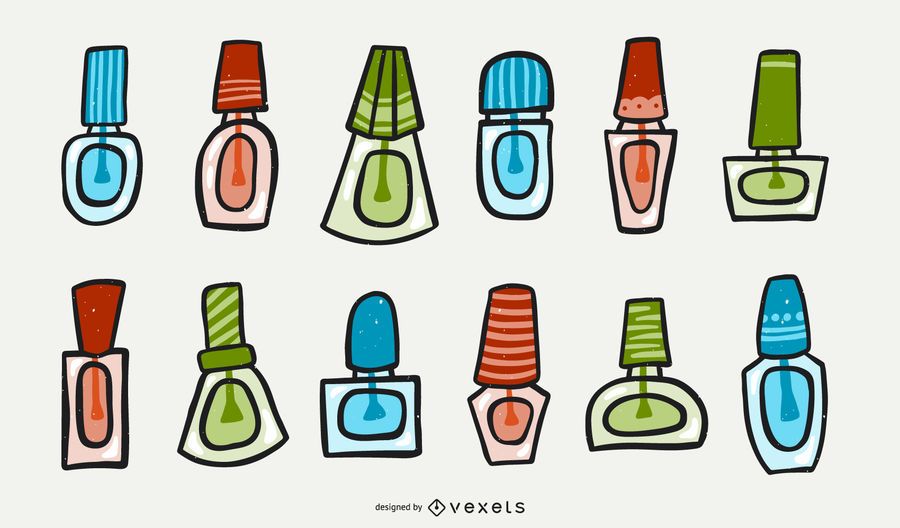 Conjunto de desenhos animados de esmalte Conjunto de desenhos animados de esmalte