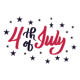 Pegatina estrella del 4 de julio Diseño PNG