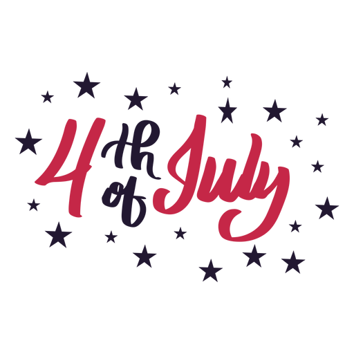 4th of july star sticker PNG Design
