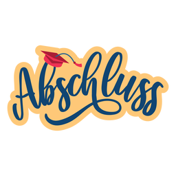 Abschluss akademischer Mützenaufkleber PNG-Design
