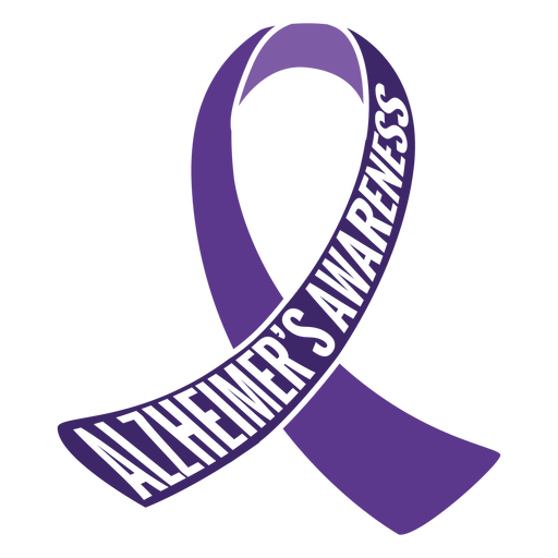 Alzheimer's awareness loop ribbon badge sticker PNG Design
