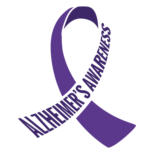 Etiqueta engomada de la insignia del lazo de la cinta de la conciencia de Alzheimer Diseño PNG