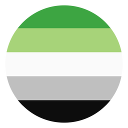 Aromantic Agender Circle Streifen flach PNG-Design