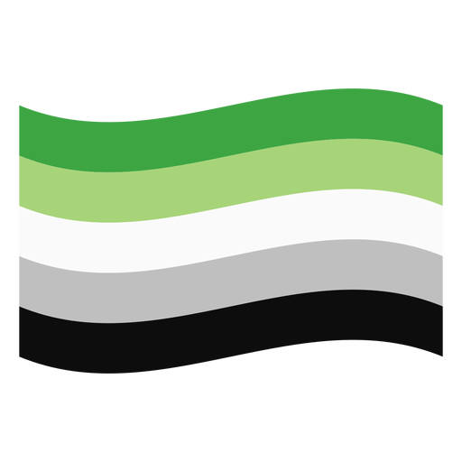 Aromantic agender flag stripe flat PNG Design