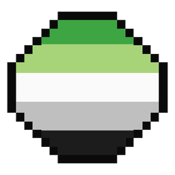 Aromantic Agender Achteck Streifen Pixel flach PNG-Design