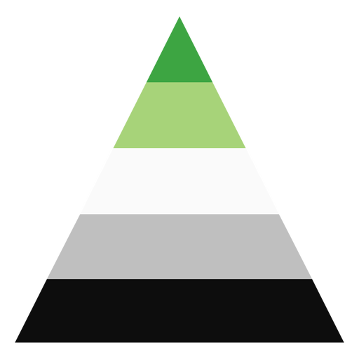 Aromantic agender triangle stripe flat PNG Design