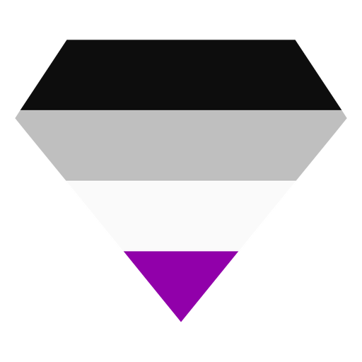 Asexuelle Brillanten Streifen flach PNG-Design