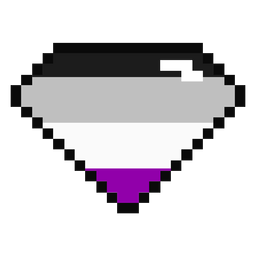 Asexual brillante diamante raya pixel plana Diseño PNG