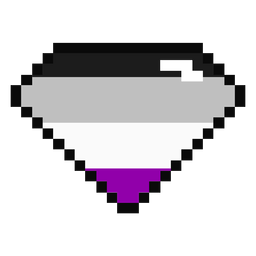 Asexual brilliant diamond stripe pixel flat
