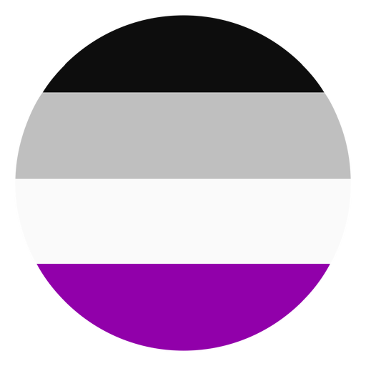 Asexual circle stripe flat PNG Design