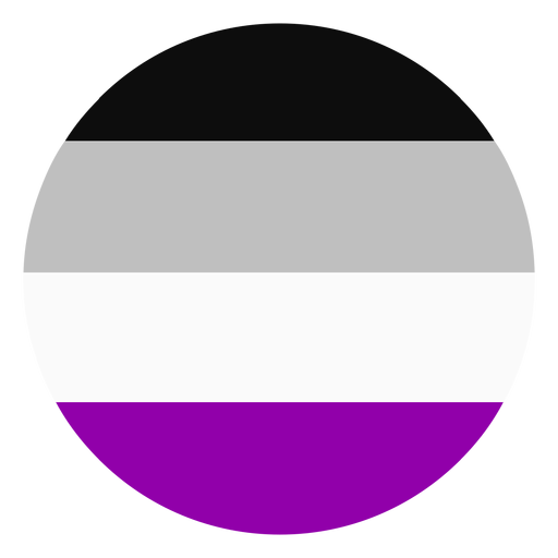 Asexueller Kreisstreifen flach PNG-Design