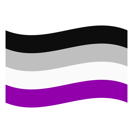 Asexual flag stripe flat PNG Design