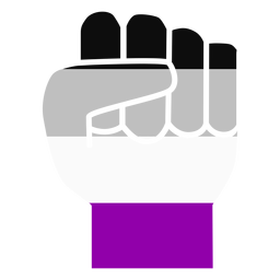 Assexual mão dedo punho faixa plana Desenho PNG
