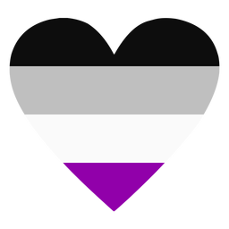 Faixa de coração assexuada Desenho PNG