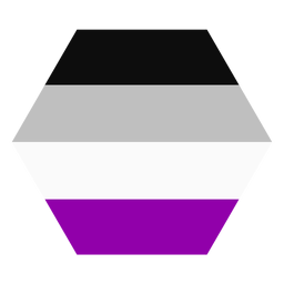 Asexual hexagon stripe flat PNG Design