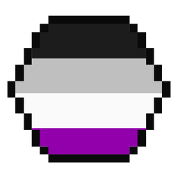 Asexual hexagon stripe pixel flat Transparent PNG
