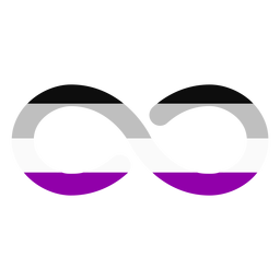Asexual infinity stripe flat Transparent PNG