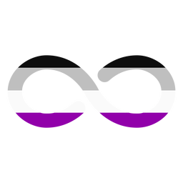 Asexuelle Unendlichkeit Streifen flach PNG-Design