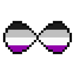 Asexual infinity stripe pixel flat