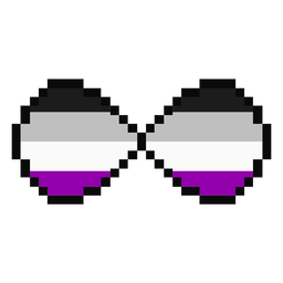 Pixel de faixa infinita assexuada plana Desenho PNG