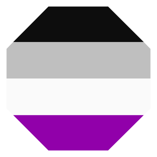 Asexual octagon stripe flat PNG Design