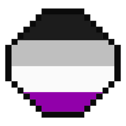 Pixel de rayas de octágono asexual plano Transparent PNG
