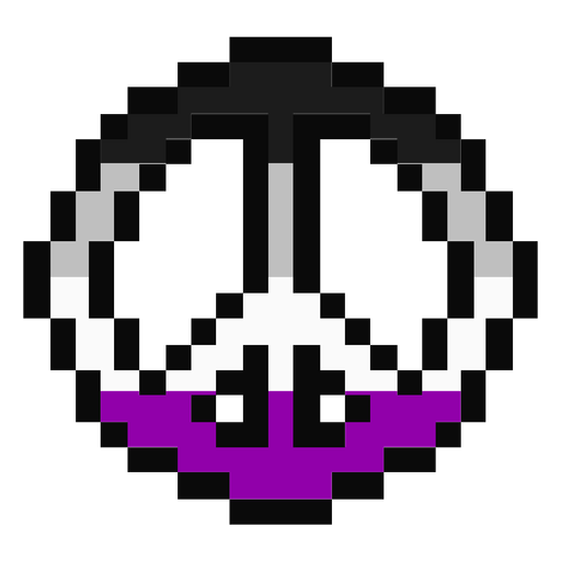 Asexuelle pazifische Streifen Pixel flach PNG-Design