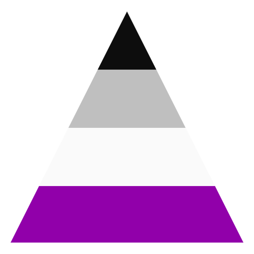 Asexual triangle stripe flat PNG Design