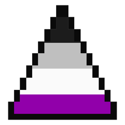 Asexual triangle stripe pixel flat
