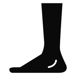 B leg foot heel detailed silhouette PNG Design