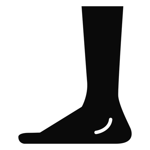 B leg foot heel detailed silhouette PNG Design