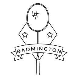 Curso de distintivo de losango de raquete de badmington Desenho PNG