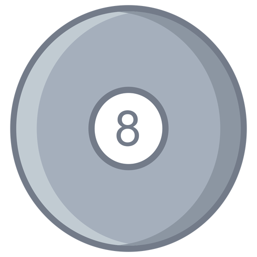 Ball eight circle flat PNG Design